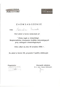 Ukończone kursy, dyplomy, zaświadczenia, certyfikaty: