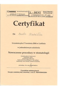 Ukończone kursy, dyplomy, zaświadczenia, certyfikaty: