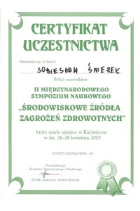Ukończone kursy, dyplomy, zaświadczenia, certyfikaty: