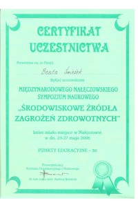 Ukończone kursy, dyplomy, zaświadczenia, certyfikaty: