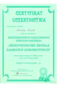 Ukończone kursy, dyplomy, zaświadczenia, certyfikaty: