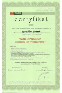 Ukończone kursy, dyplomy, zaświadczenia, certyfikaty: