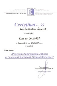Ukończone kursy, dyplomy, zaświadczenia, certyfikaty: